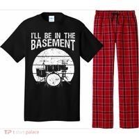 I'll Be In The Basement Drum Set Drumming Drummer Pajama Set thumb 0