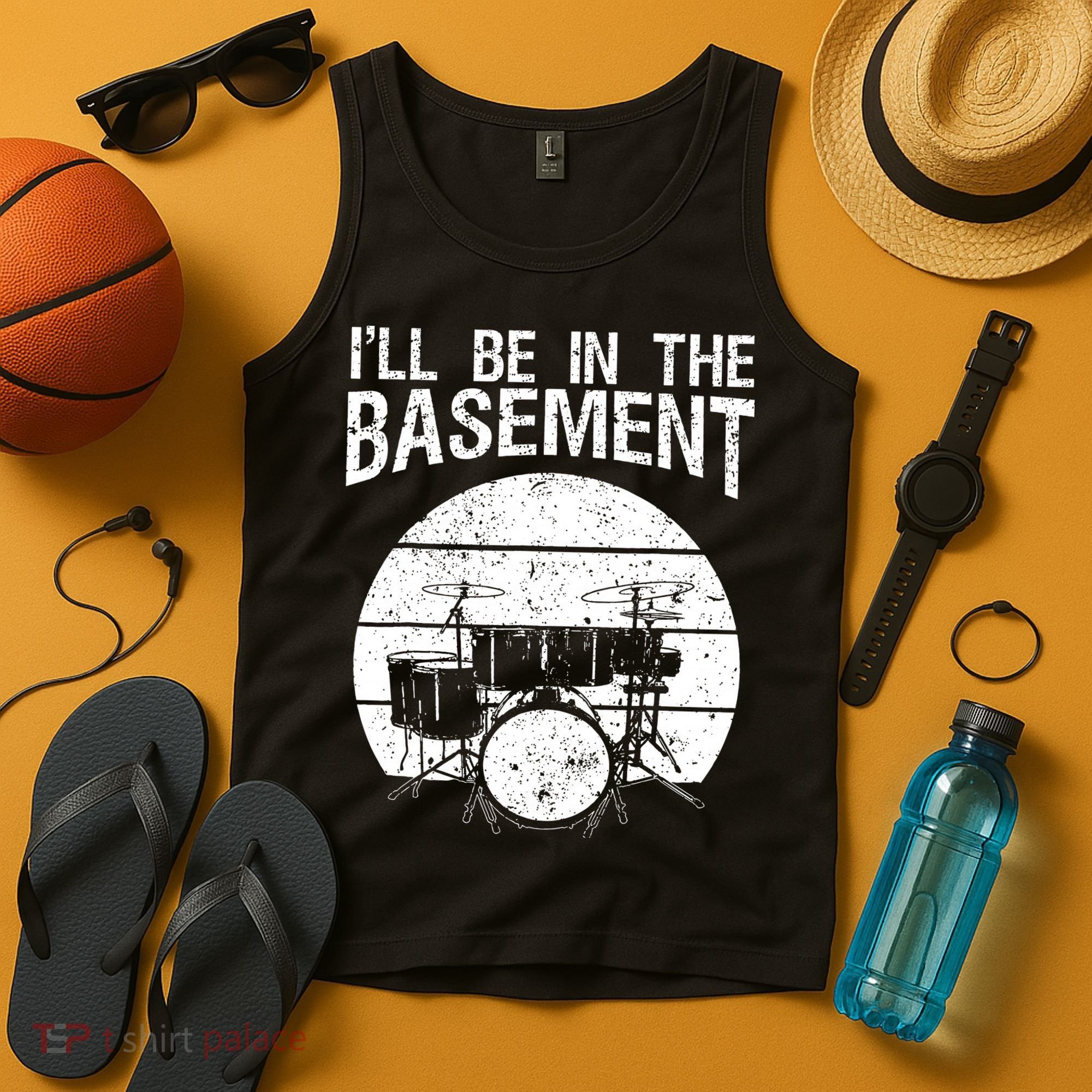 I'll Be In The Basement Drum Set Drumming Drummer Tank Top