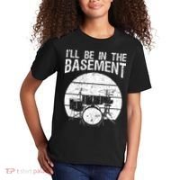 I'll Be In The Basement Drum Set Drumming Drummer Kids T-Shirt thumb 2