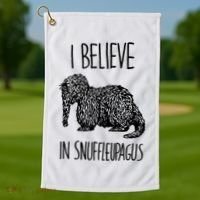 I Believe In Snuffleupagus Golf Towel thumb 1