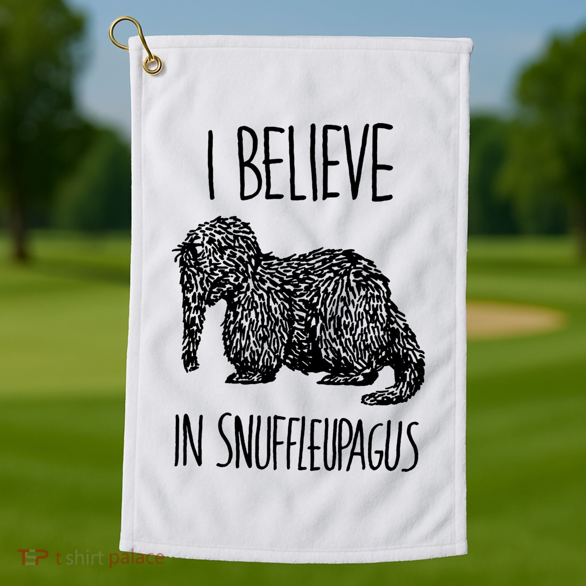 I Believe In Snuffleupagus Golf Towel