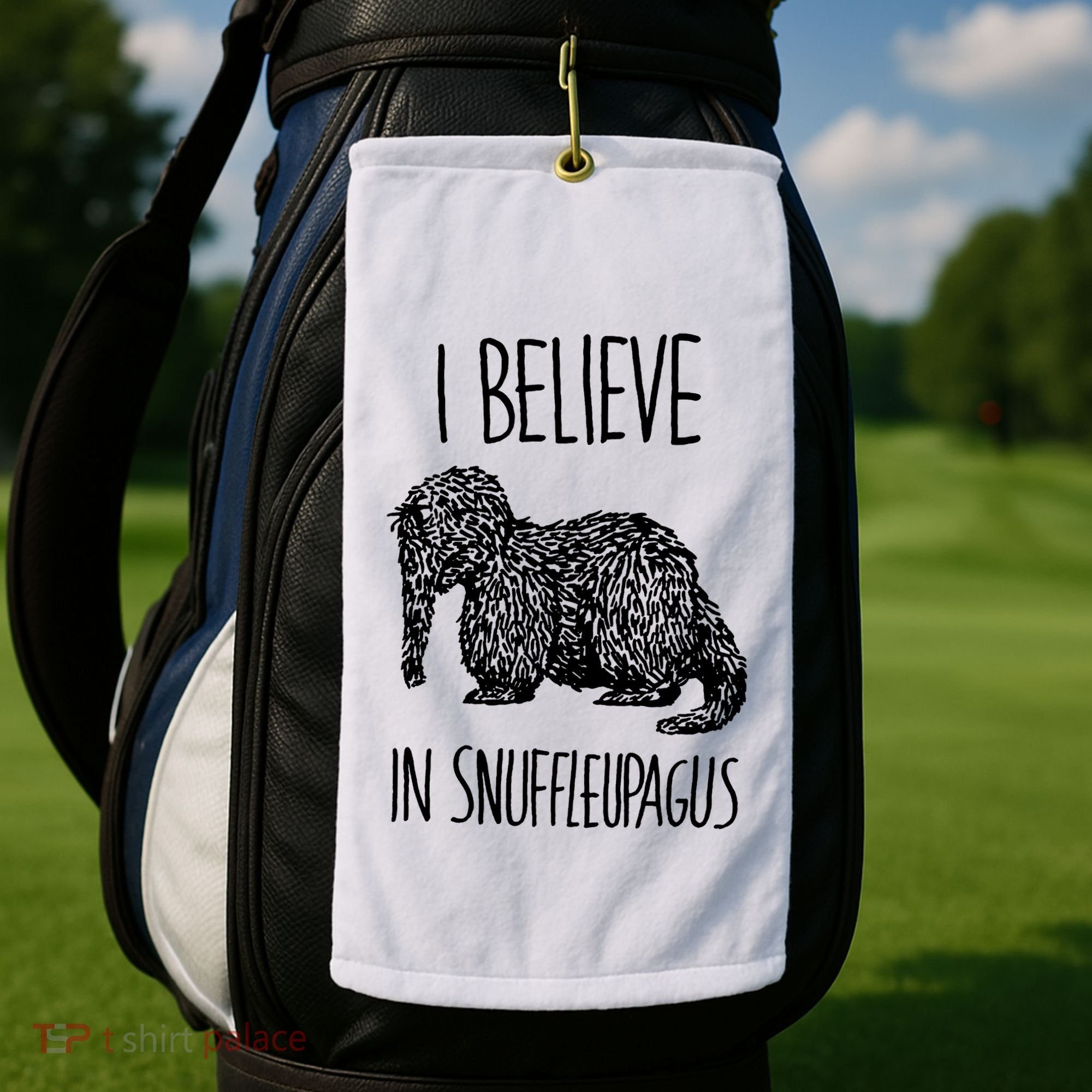 I Believe In Snuffleupagus Golf Towel