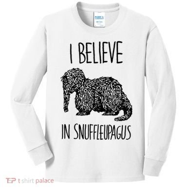 I Believe In Snuffleupagus Kids Long Sleeve Shirt