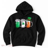 Irish Beer Ireland Flag St Patricks Day Men Women Leprechaun Hoodie thumb 0