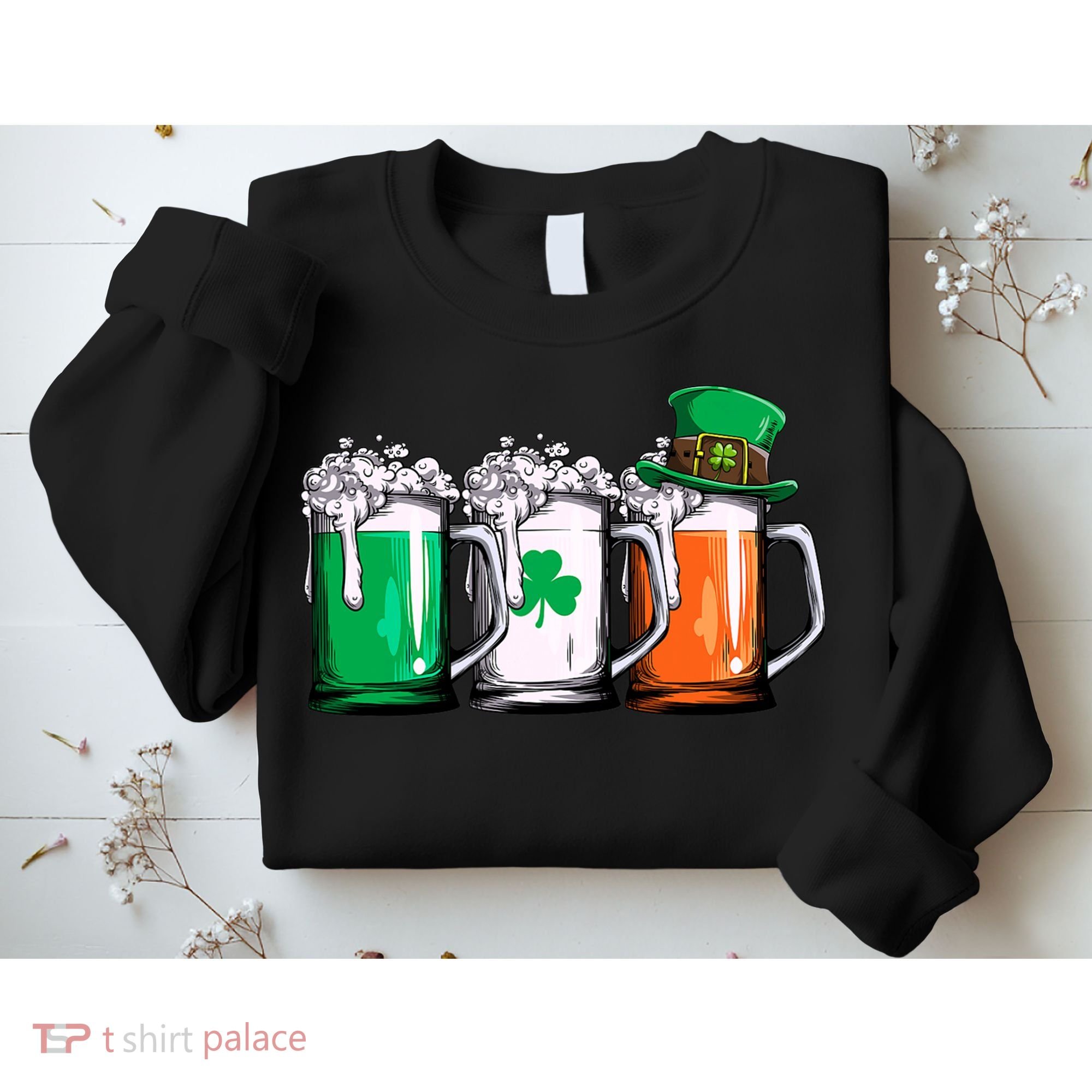 Irish Beer Ireland Flag St Patricks Day Men Women Leprechaun Sweatshirt