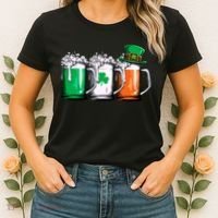 Irish Beer Ireland Flag St Patricks Day Men Women Leprechaun Women's T-Shirt thumb 2