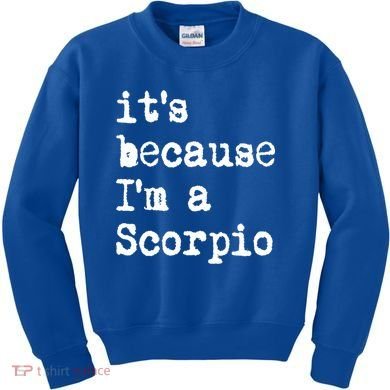Its Because Im A Scorpio Af Horoscope Zodiac Sign Astrology Gift Kids Sweatshirt
