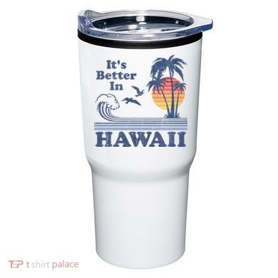 It's Better In Hawaii Beach Vacation Retro Vintage 80's 70's Tumbler