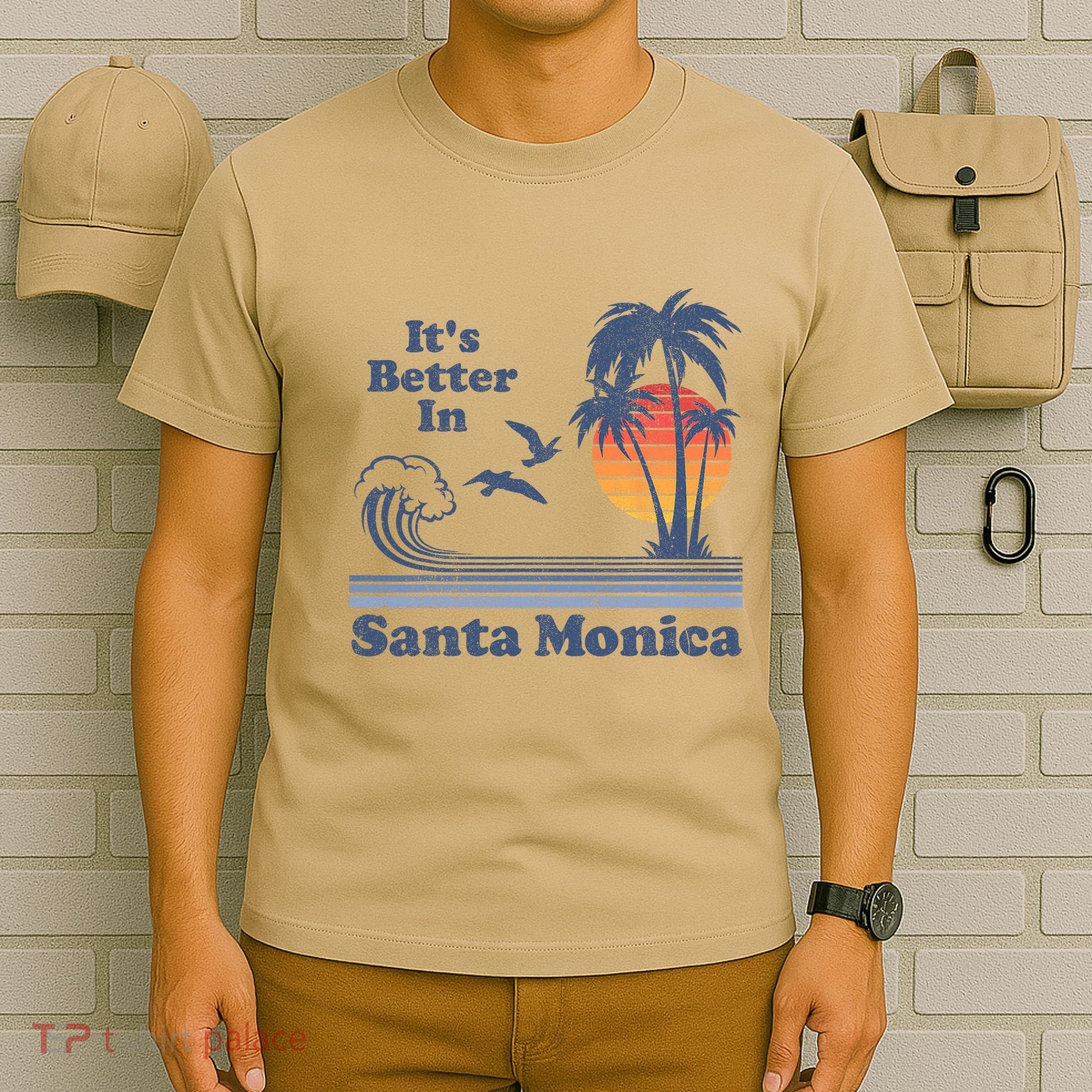 Its Better In Santa Monica California Retro Vintage 80s 70s T-Shirt