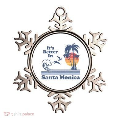 Its Better In Santa Monica California Retro Vintage 80s 70s Ornament