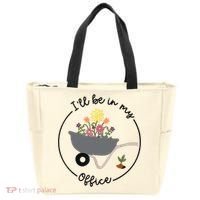 I'll Be In My Office Garden Funny Distressed Gardening Tote Bag thumb 0