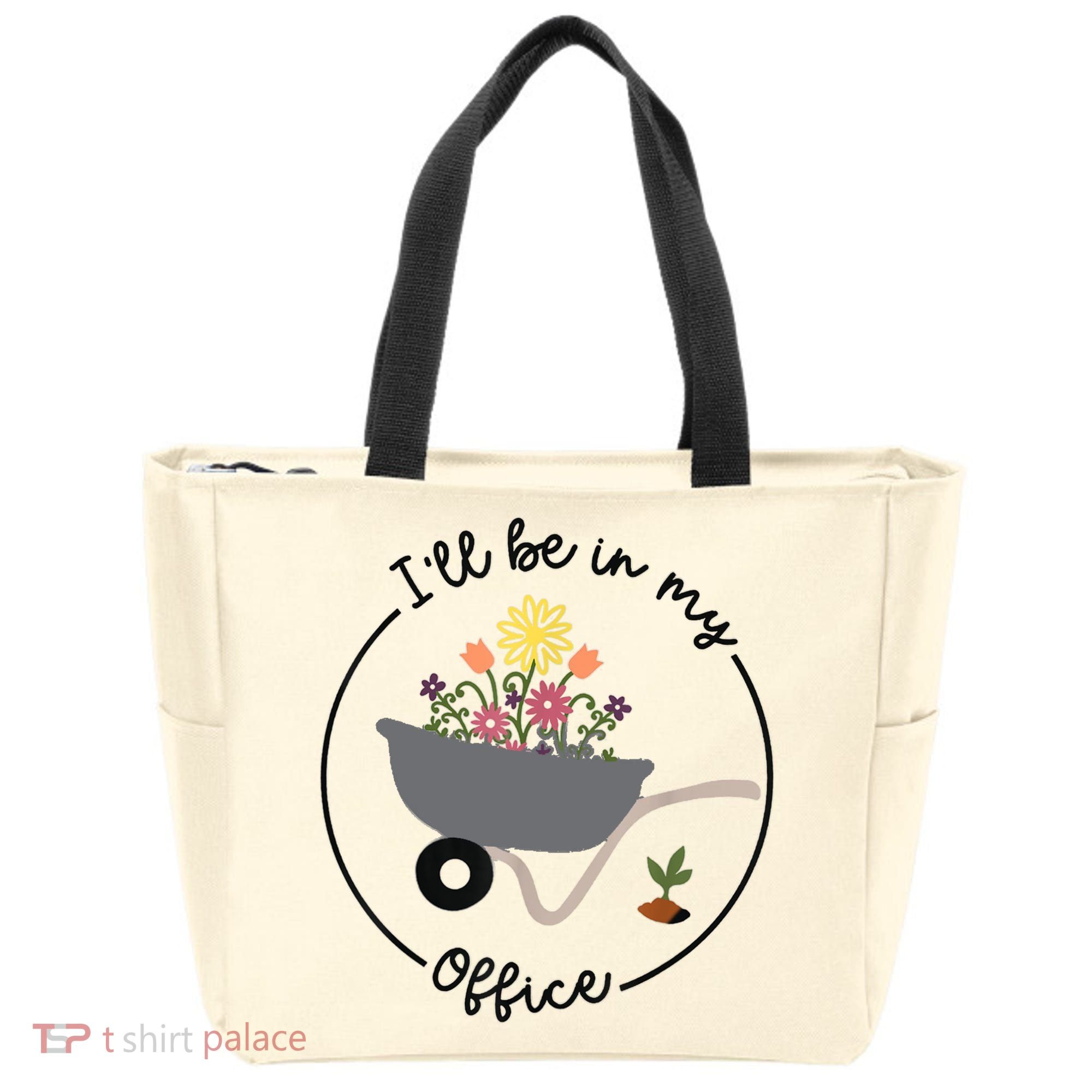 I'll Be In My Office Garden Funny Distressed Gardening Tote Bag