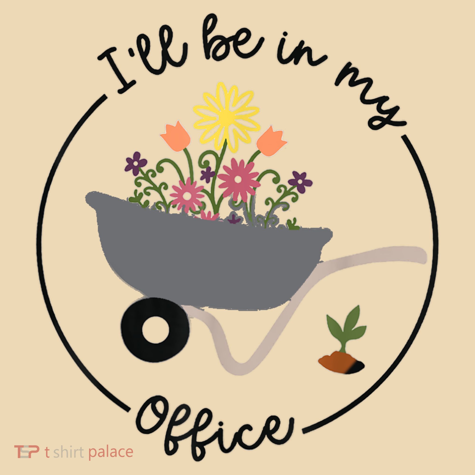 I'll Be In My Office Garden Funny Distressed Gardening Tote Bag