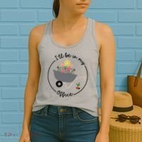 I'll Be In My Office Garden Funny Distressed Gardening Women's Tank Top thumb 2