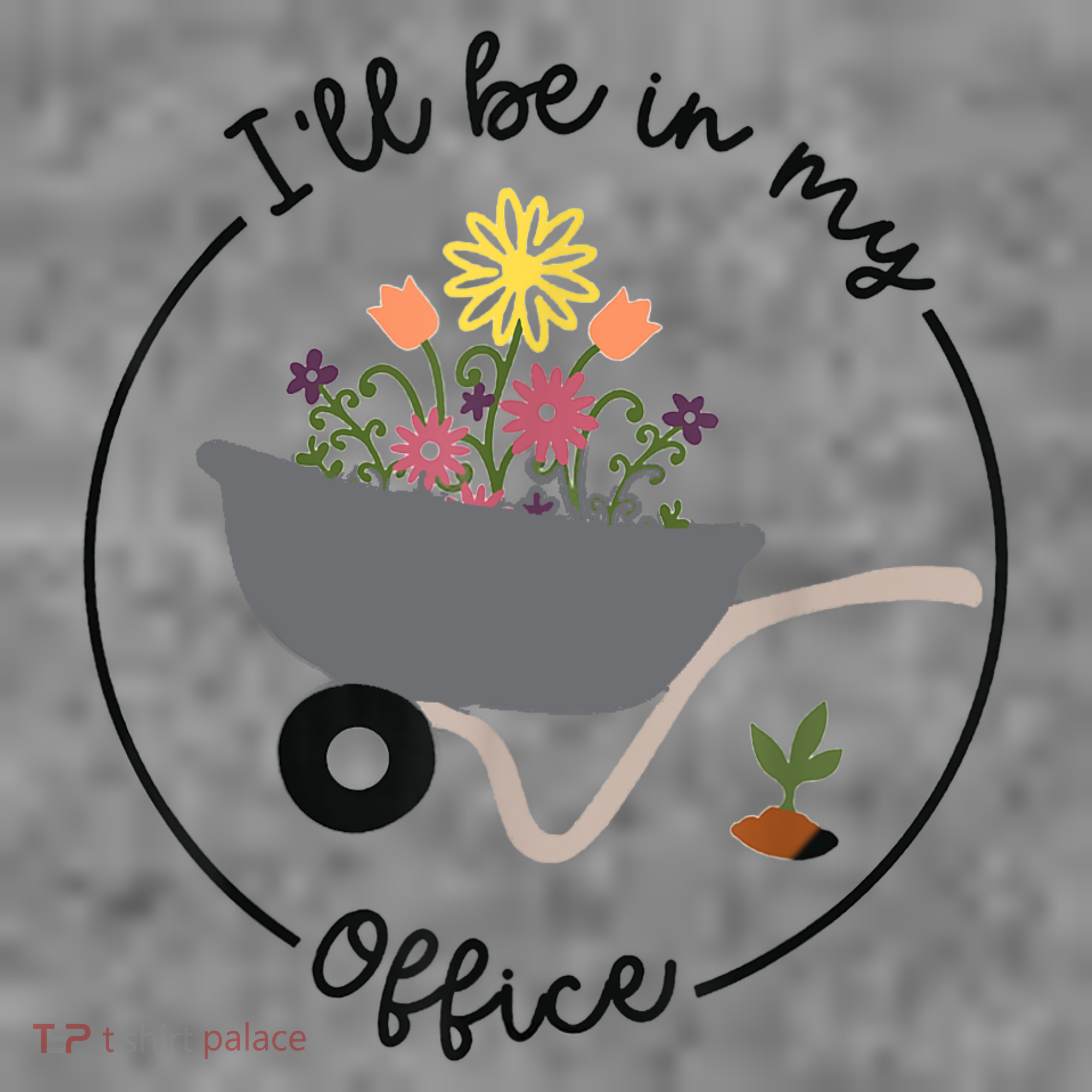 I'll Be In My Office Garden Funny Distressed Gardening Baby Bodysuit