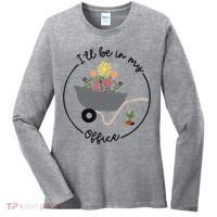 I'll Be In My Office Garden Funny Distressed Gardening Women's Long Sleeve Shirt thumb 0