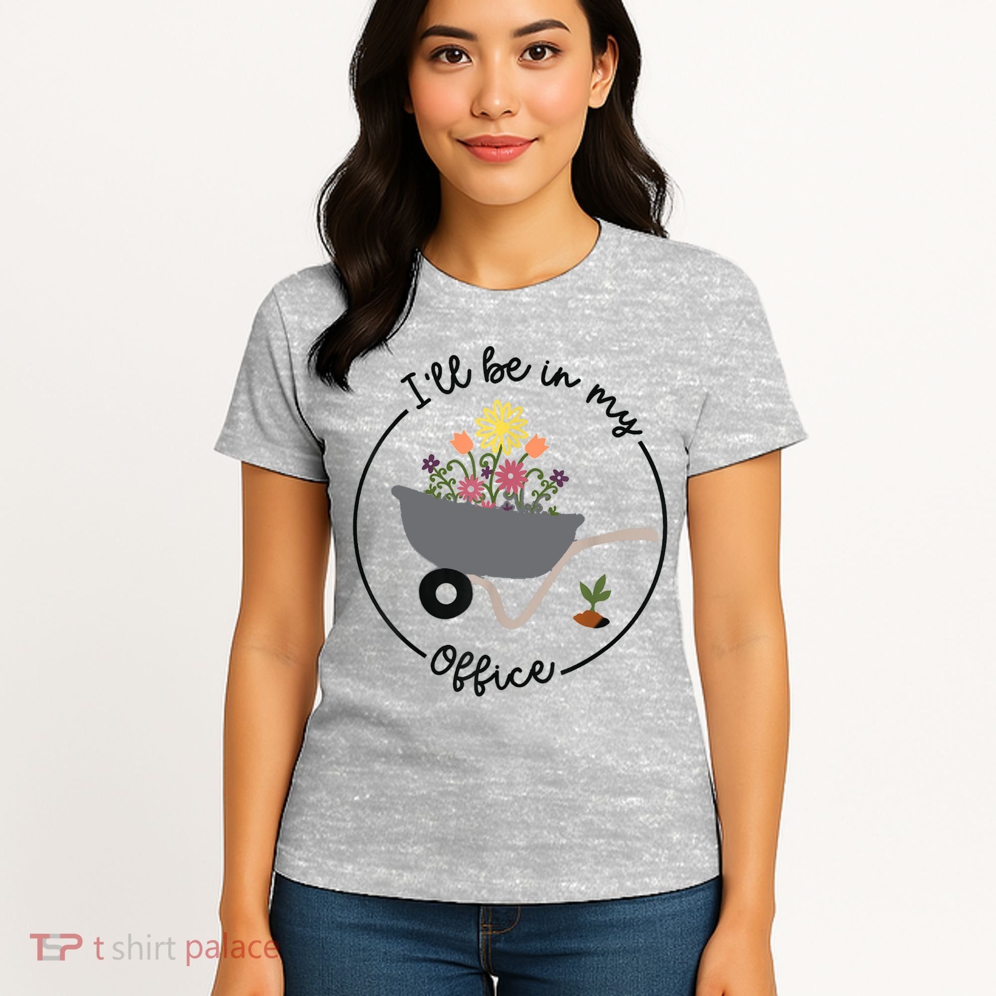 I'll Be In My Office Garden Funny Distressed Gardening Women's T-Shirt