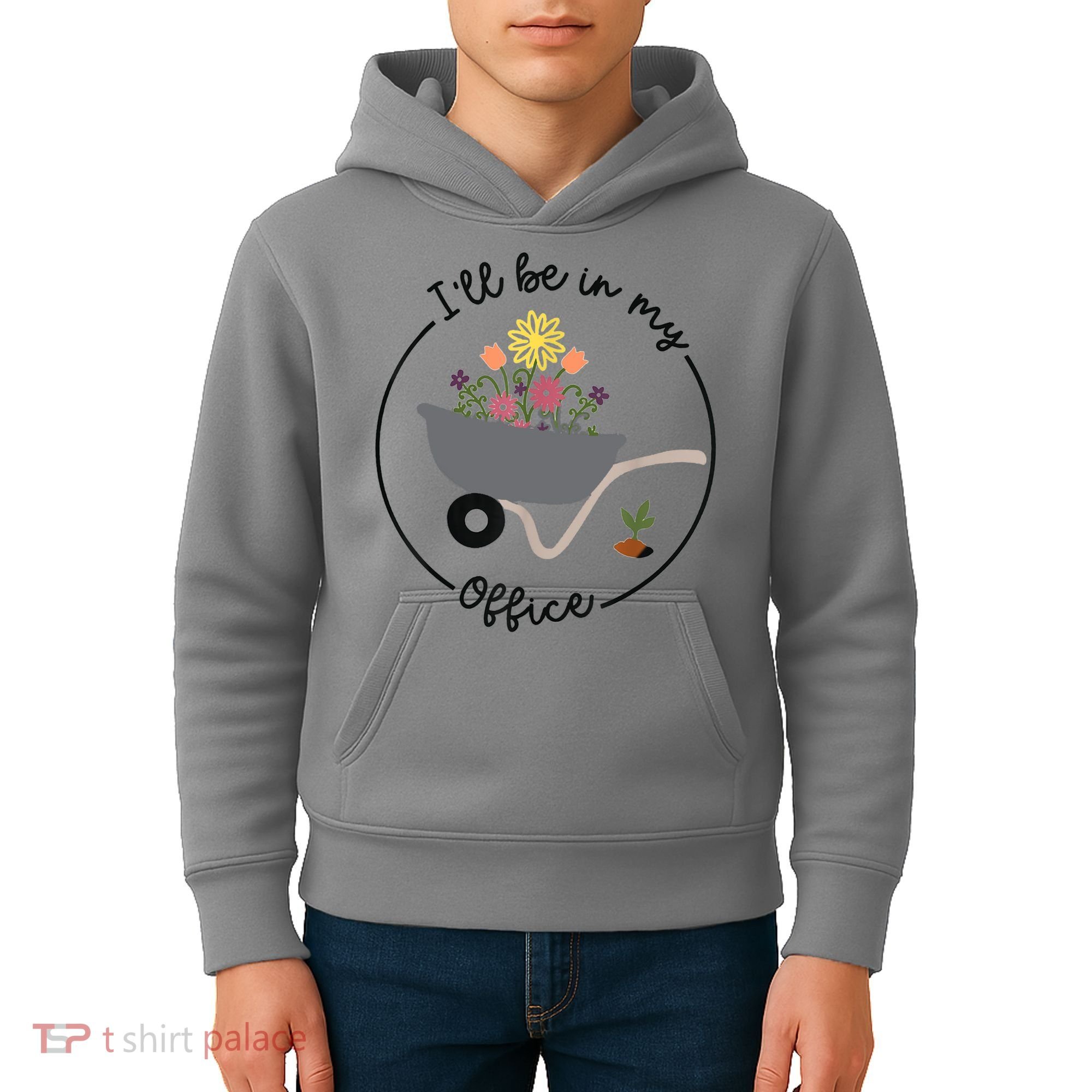 I'll Be In My Office Garden Funny Distressed Gardening Kids Hoodie