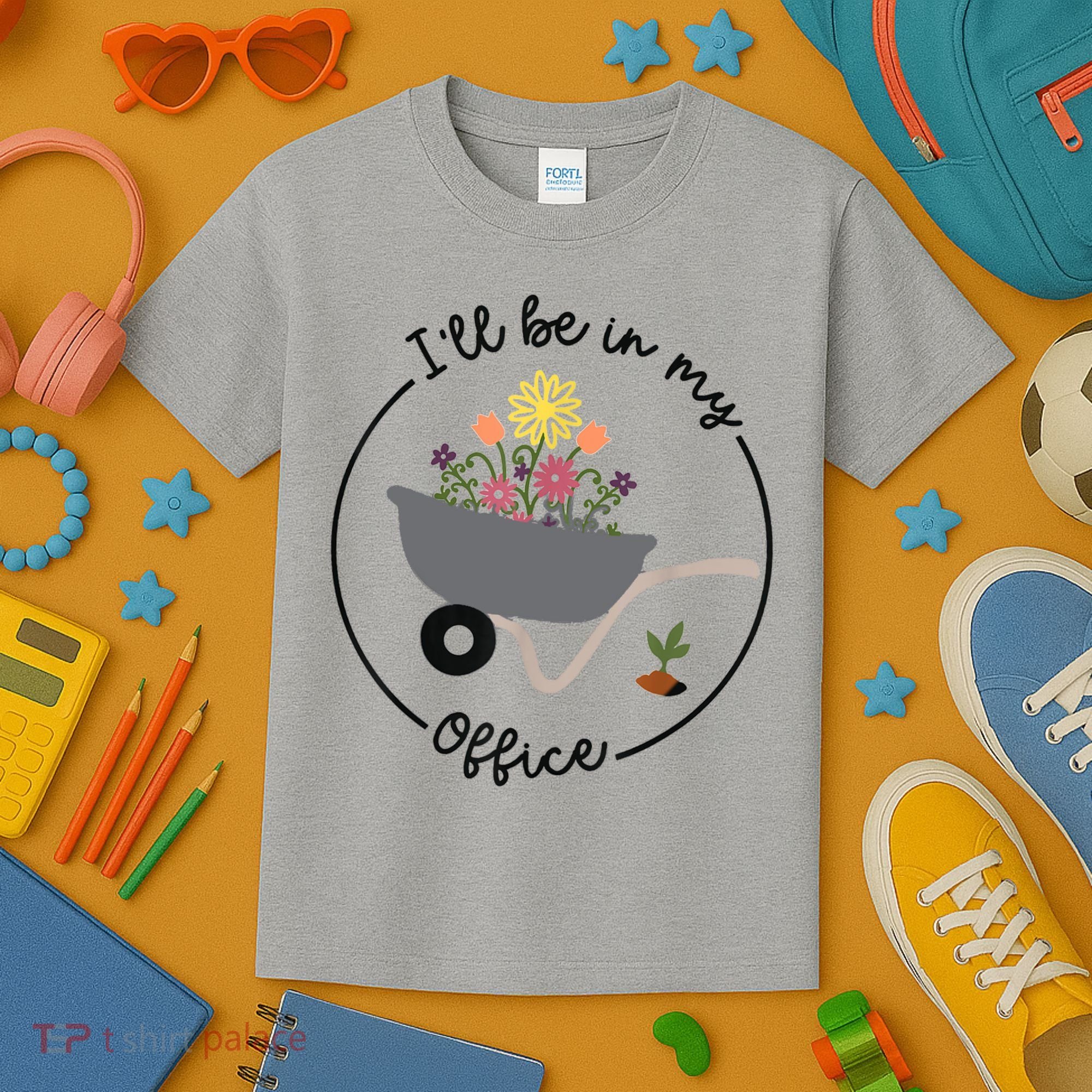 I'll Be In My Office Garden Funny Distressed Gardening Kids T-Shirt
