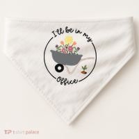 I'll Be In My Office Garden Funny Distressed Gardening USA-Made Doggie Bandana thumb 0