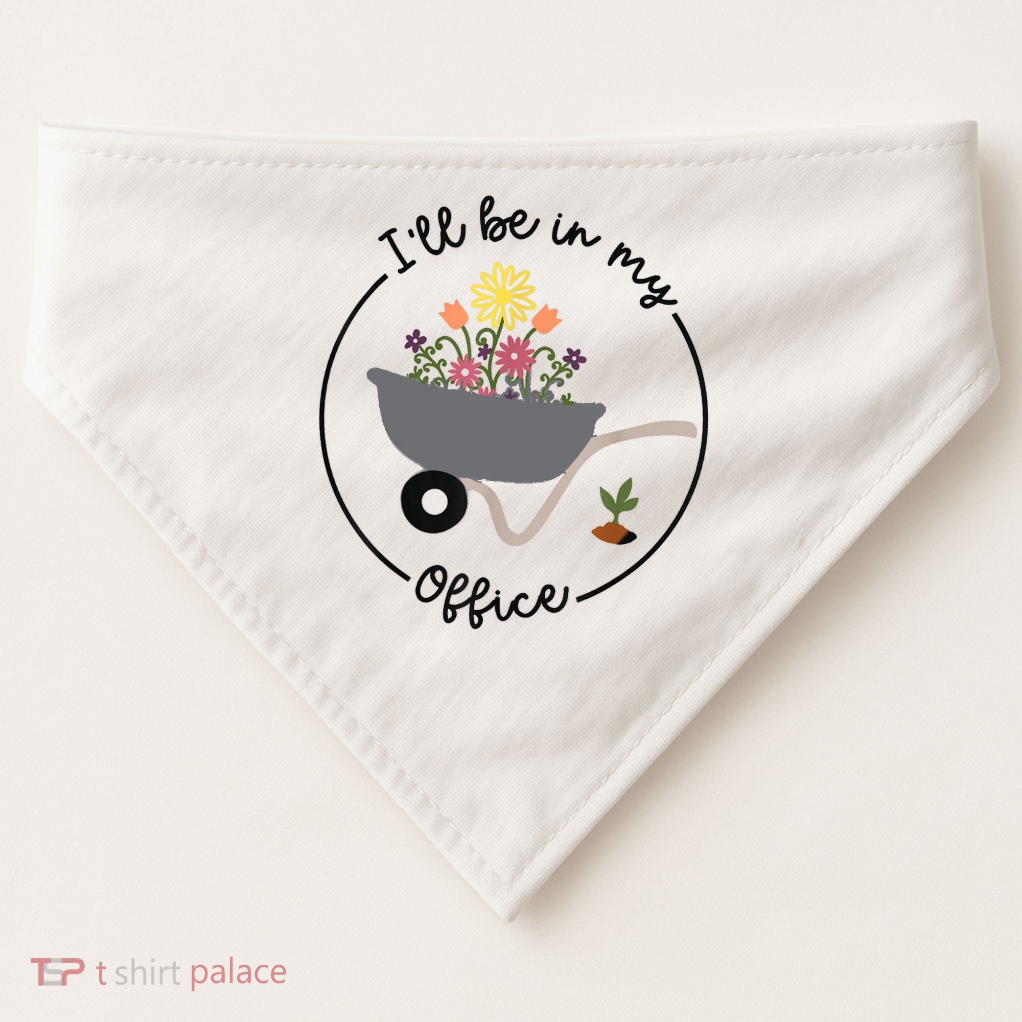 I'll Be In My Office Garden Funny Distressed Gardening USA-Made Doggie Bandana