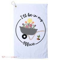 I'll Be In My Office Garden Funny Distressed Gardening Golf Towel thumb 0
