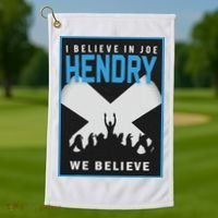 I Believe In Hendry Joe We Believe Golf Towel thumb 1