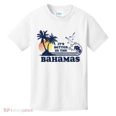 It's Better In The Bahamas Vintage 80s 70s Graphic Kids T-Shirt