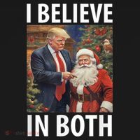 I Believe In Both Trump And Santa Funny Pro Trump Christmas Women's Tank Top thumb 5