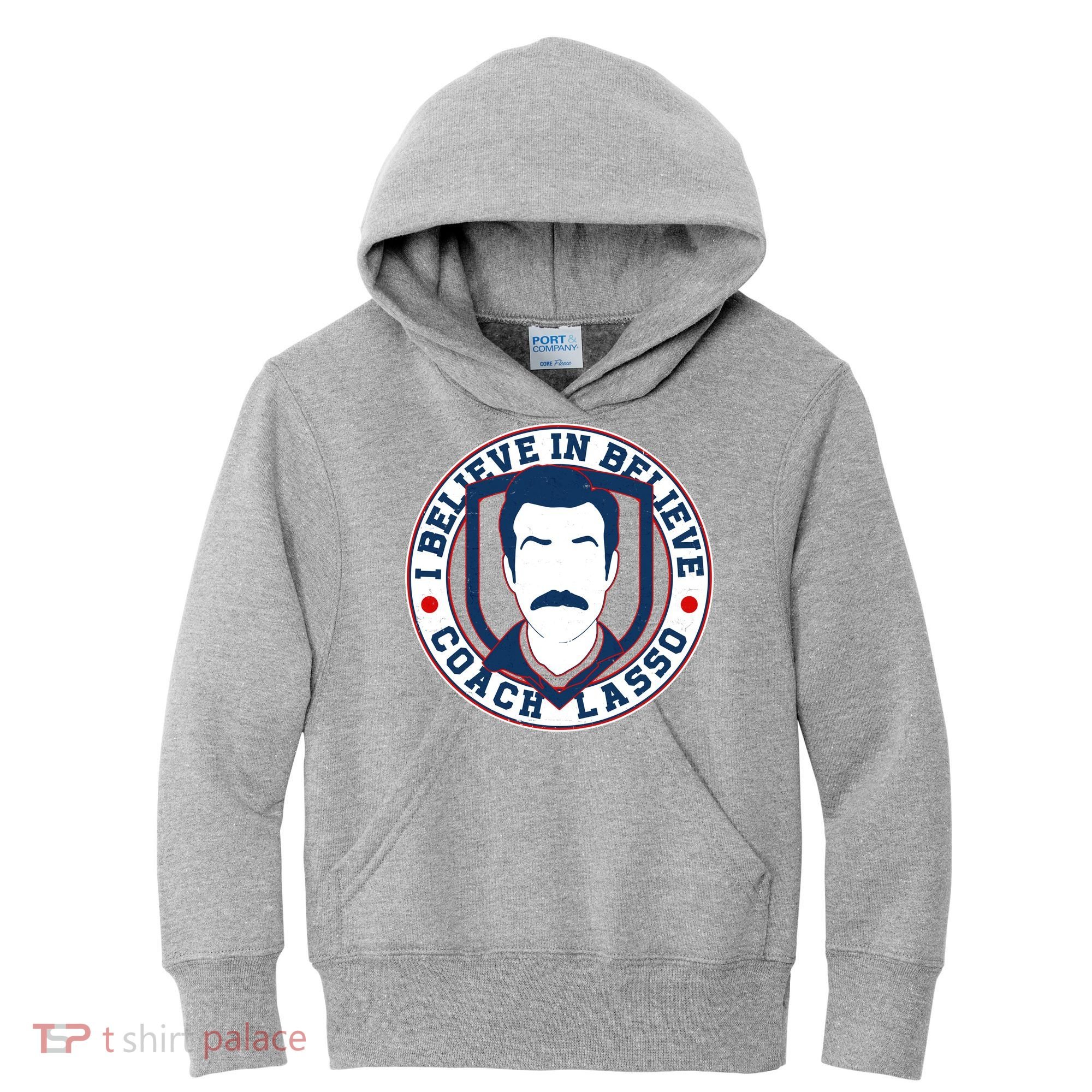 I Believe In Believe Coach Lasso Emblem Kids Hoodie
