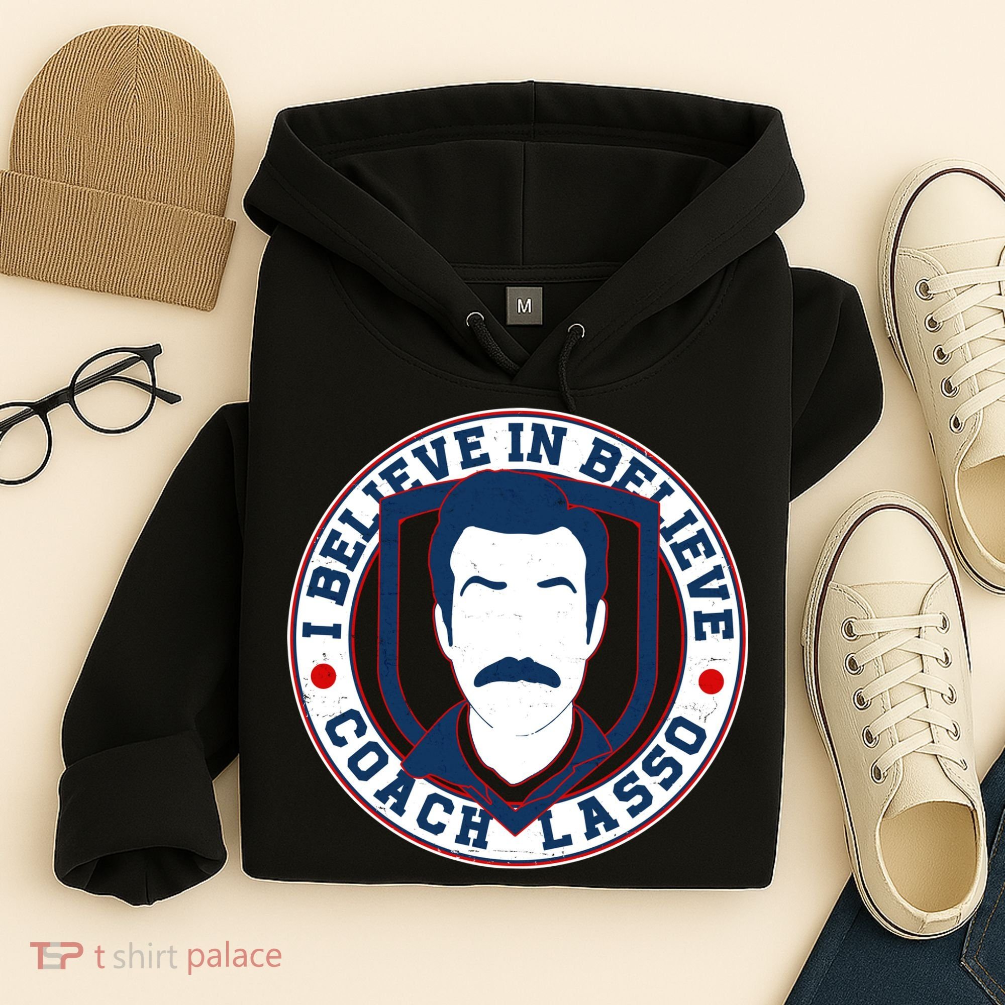I Believe In Believe Coach Lasso Emblem Hoodie