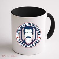 I Believe In Believe Coach Lasso Emblem Coffee Mug thumb 1