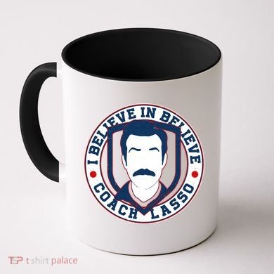 I Believe In Believe Coach Lasso Emblem Coffee Mug