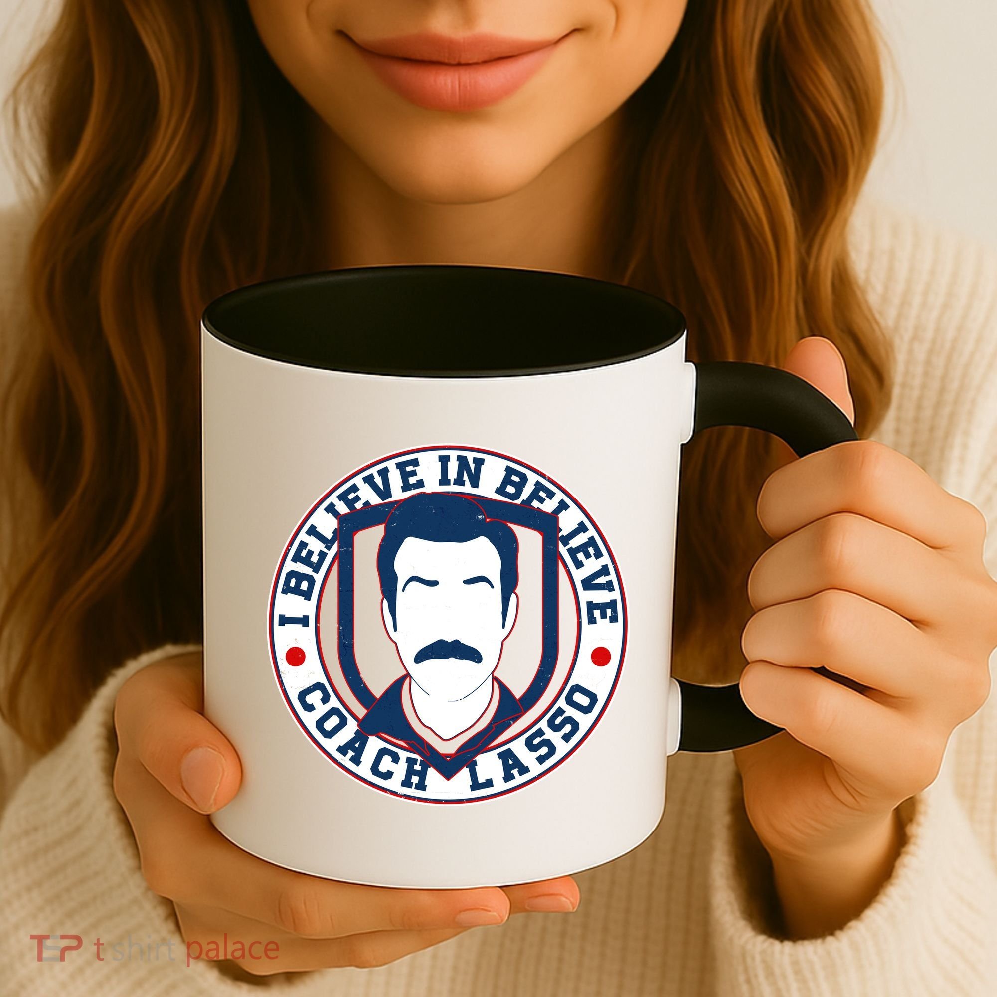 I Believe In Believe Coach Lasso Emblem Coffee Mug