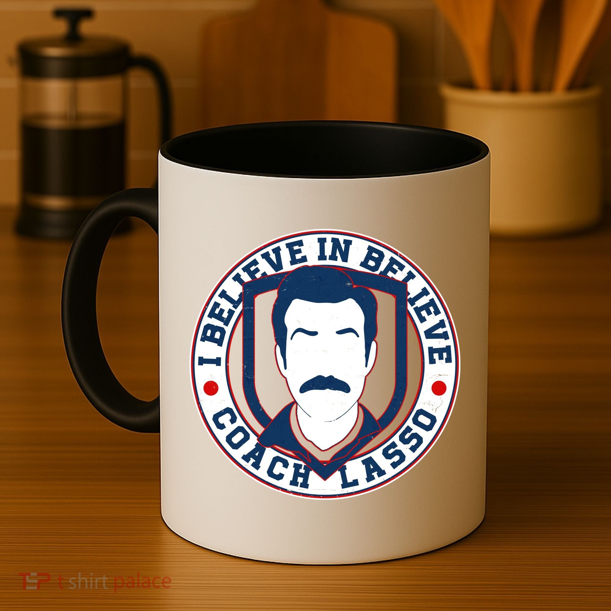 I Believe In Believe Coach Lasso Emblem Coffee Mug