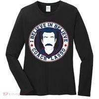 I Believe In Believe Coach Lasso Emblem Women's Long Sleeve Shirt thumb 0