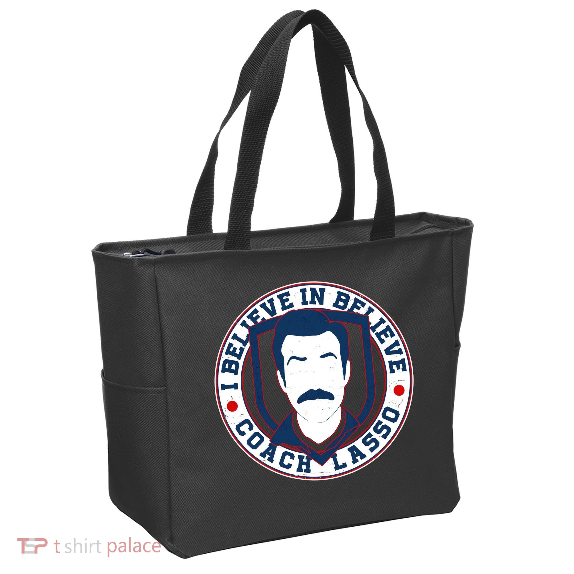 I Believe In Believe Coach Lasso Emblem Tote Bag