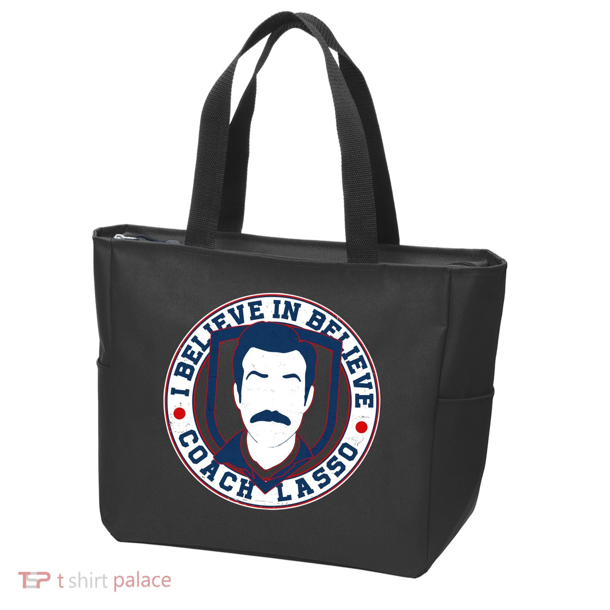 I Believe In Believe Coach Lasso Emblem Tote Bag