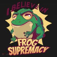 I Believe In Frog Supremacy Funny Apron thumb 3