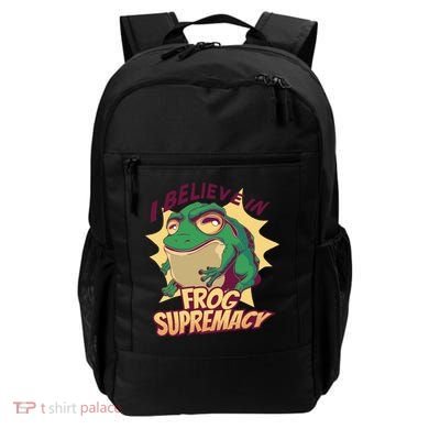 I Believe In Frog Supremacy Funny Backpack