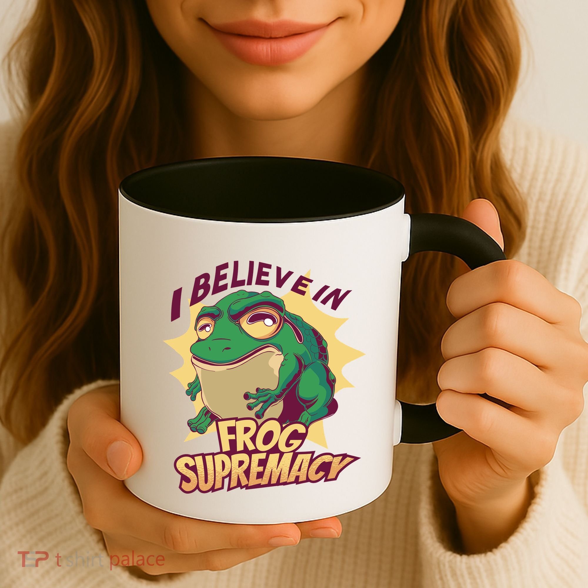 I Believe In Frog Supremacy Funny Coffee Mug