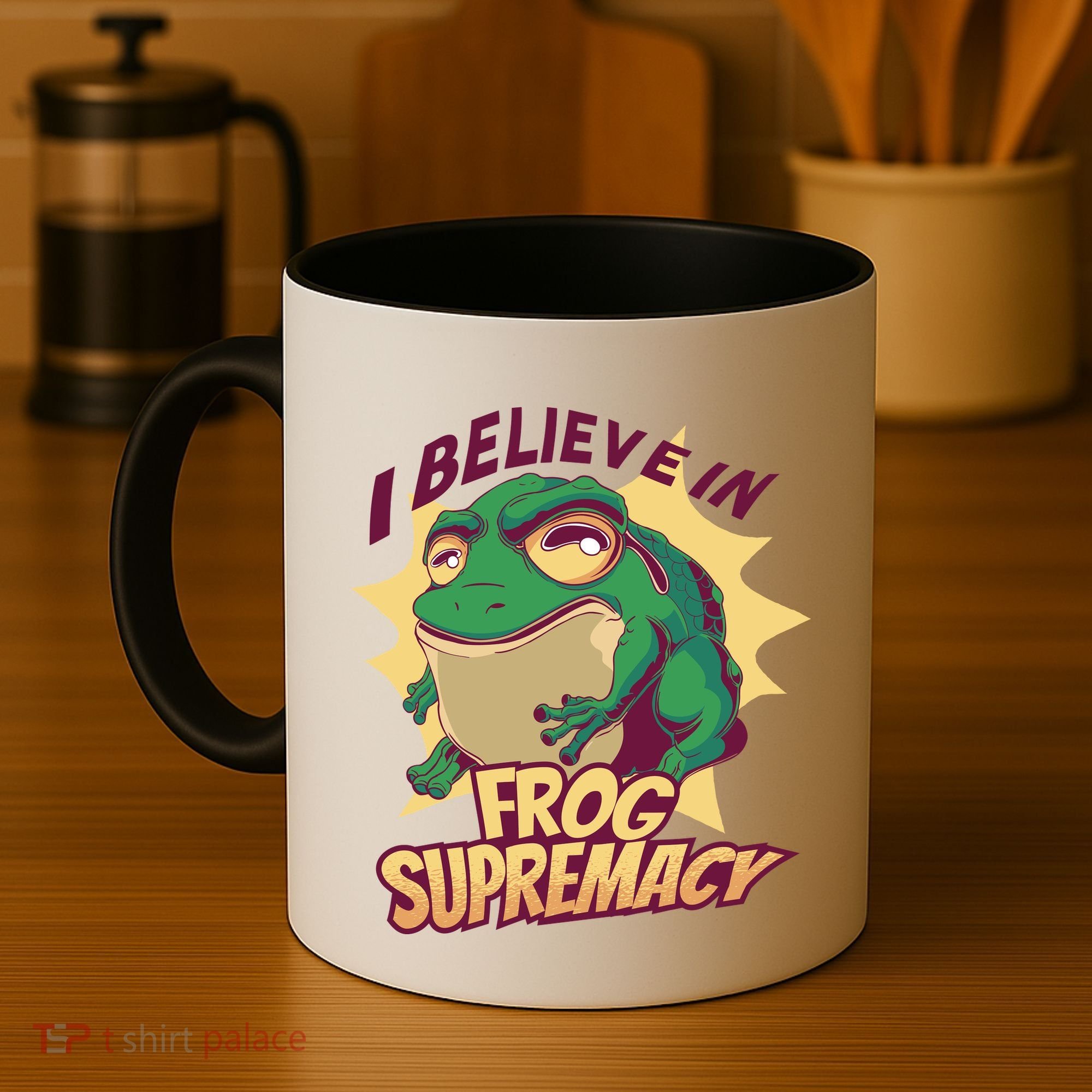 I Believe In Frog Supremacy Funny Coffee Mug