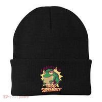 I Believe In Frog Supremacy Funny Beanie thumb 0