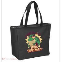I Believe In Frog Supremacy Funny Tote Bag thumb 2