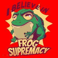 I Believe In Frog Supremacy Funny Santa Hat thumb 1