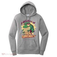 I Believe In Frog Supremacy Funny Women's Hoodie thumb 0
