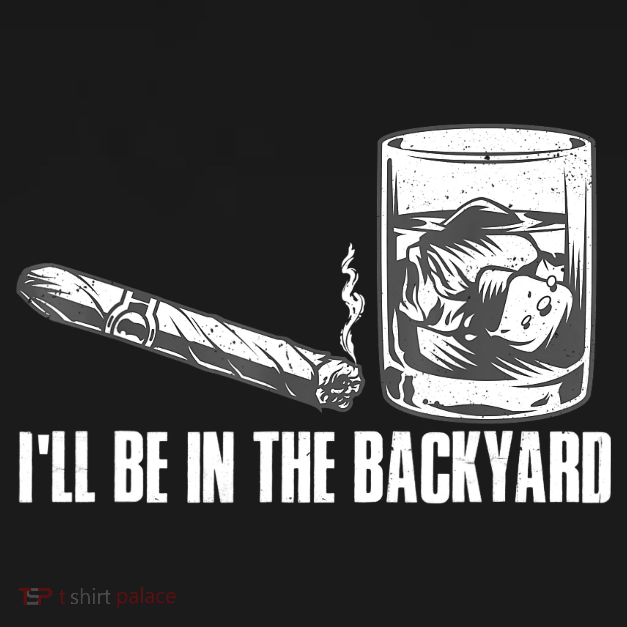 I'll Be In The Backyard Cigar & Whiskey Lover Doggie Tank