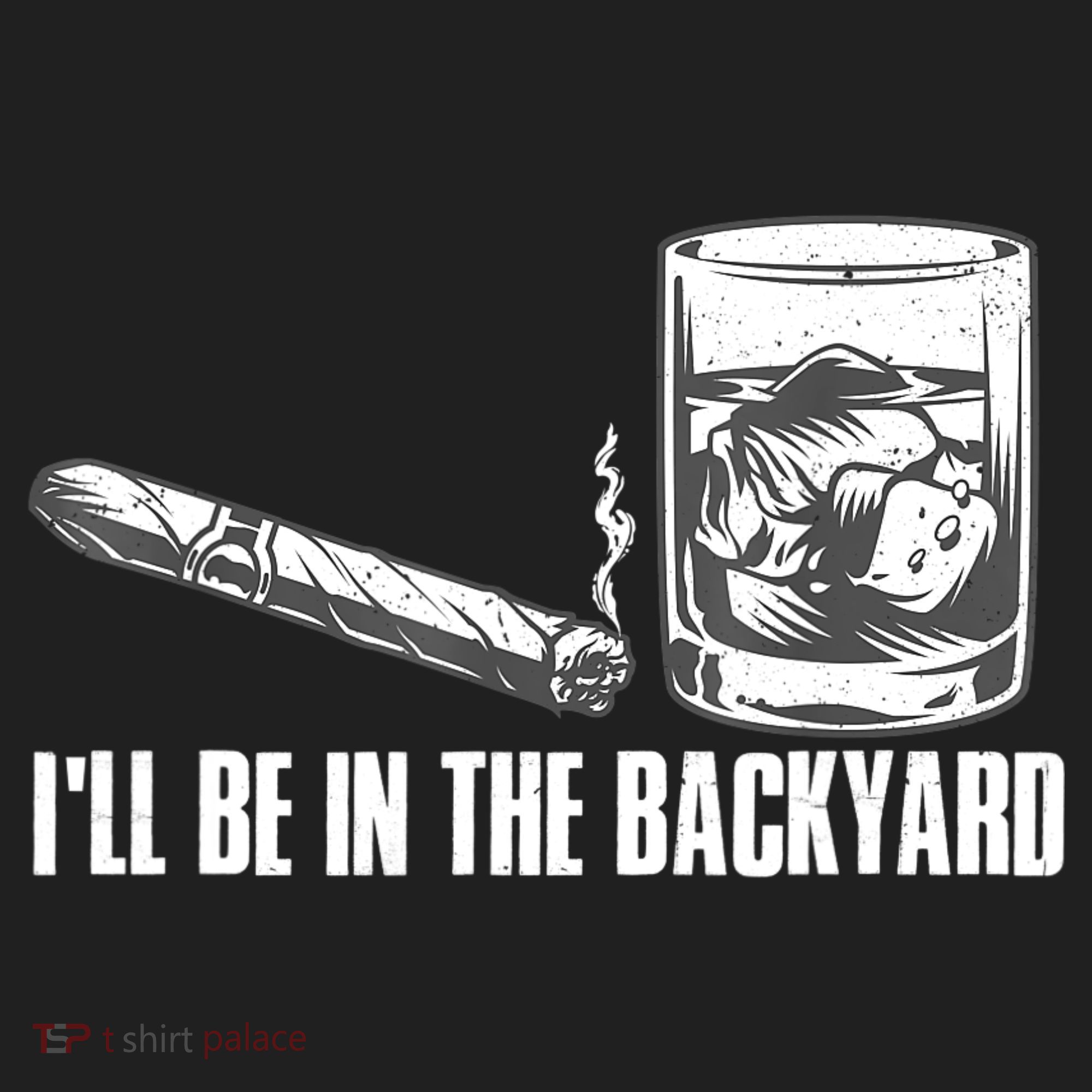 I'll Be In The Backyard Cigar & Whiskey Lover District V.I.T. Heavyweight Hoodie
