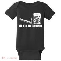 I'll Be In The Backyard Cigar & Whiskey Lover Baby Bodysuit thumb 0
