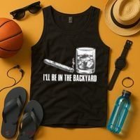 I'll Be In The Backyard Cigar & Whiskey Lover Tank Top thumb 4